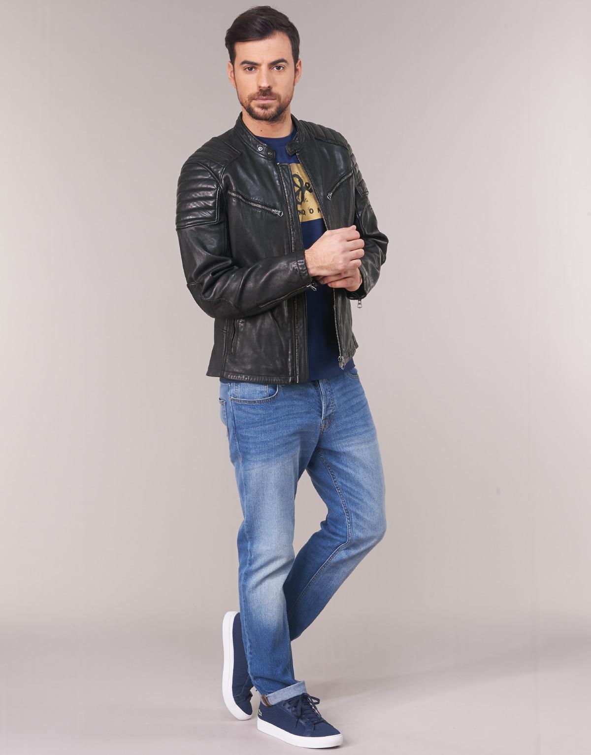 Pepe Jeans Keith Summer Leather Jacket in Black for Men | Lyst UK