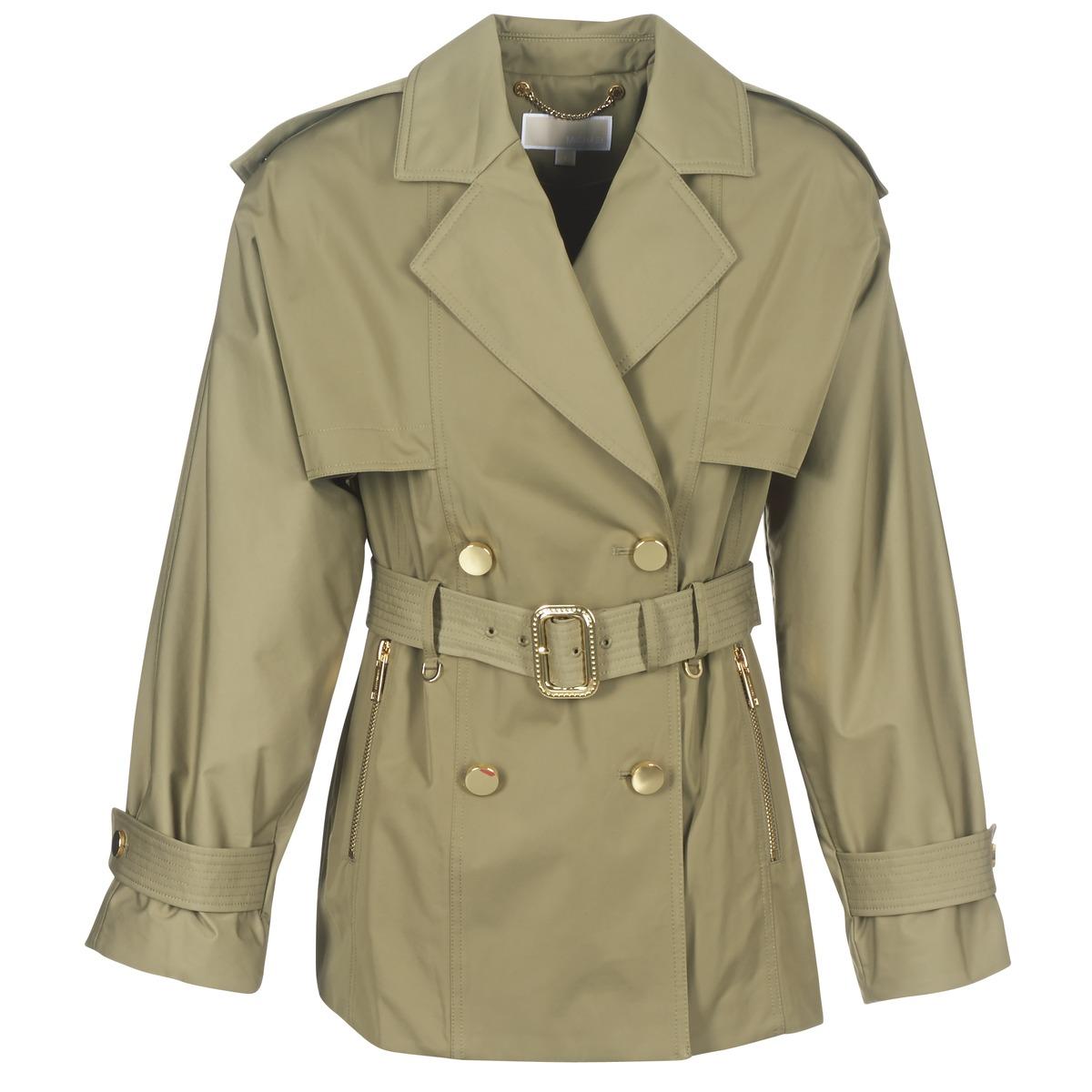 MICHAEL Michael Kors Shrt Wide Trench Trench Coat in Green - Save 23% ...