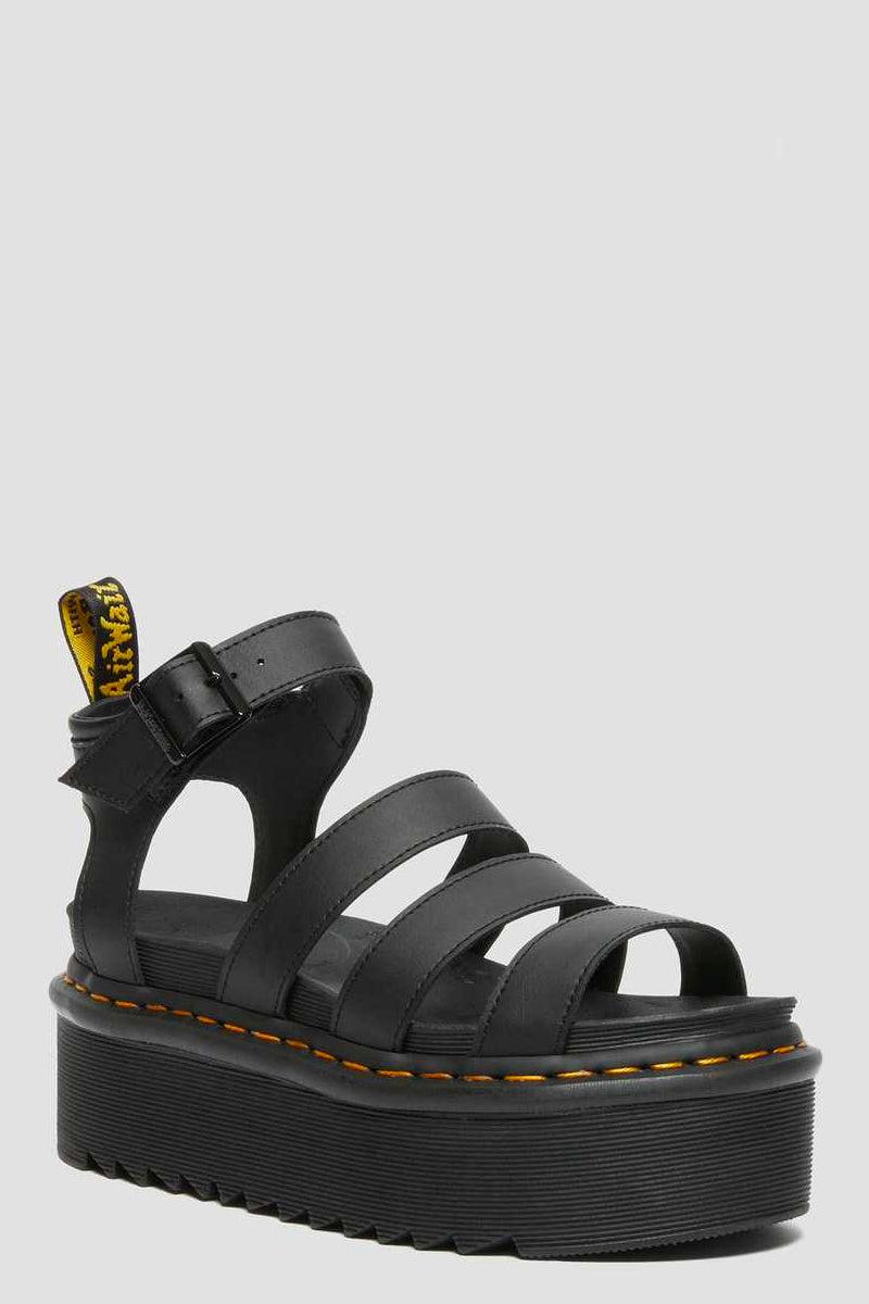 blaire black hydro leather platform gladiator sandals