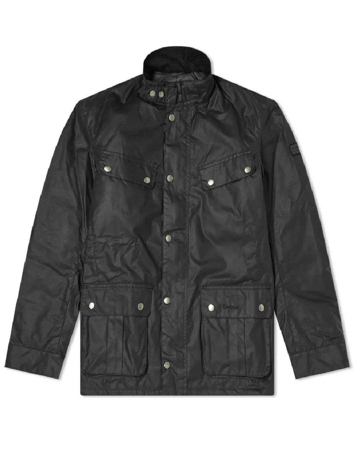 Barbour International Duke Wax Jacket Black for Men | Lyst