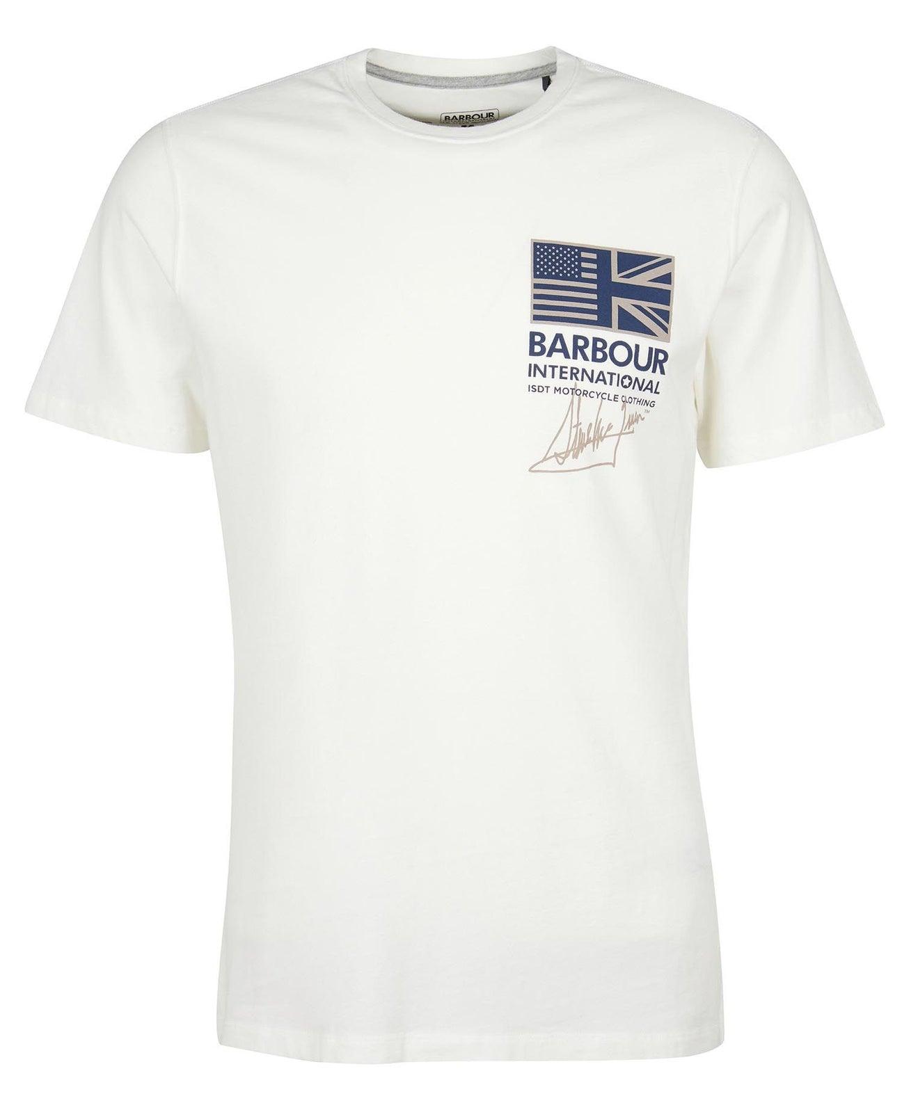 White barbour sales t shirt