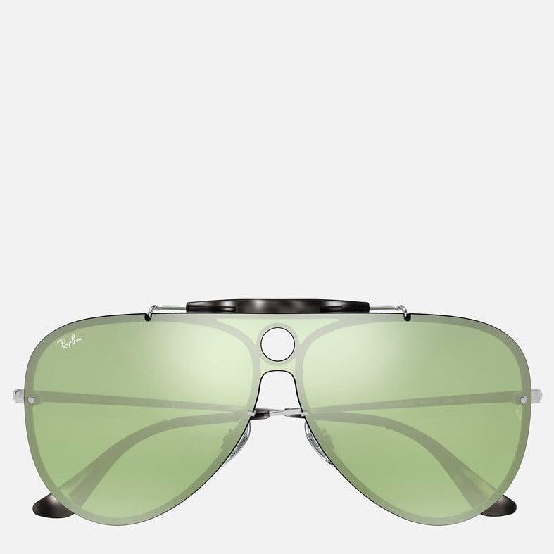 Ray-Ban Blaze Shooter Rb3581n Silver/green | Lyst