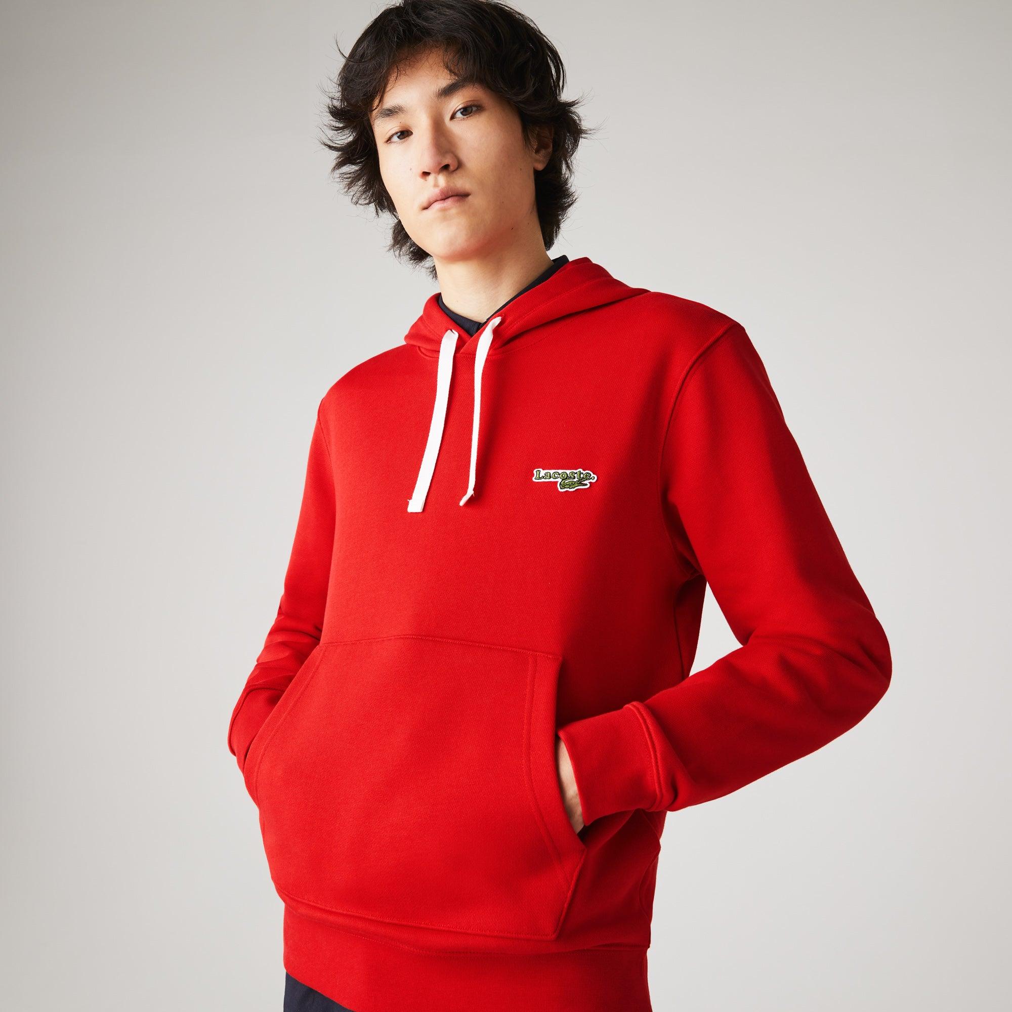 Lacoste men's hooded fleece sweatshirt Clearance