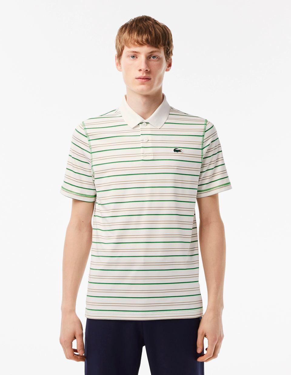 børn Gnaven Afvige Lacoste Men's Golf Recycled Polyester Stripe Polo Flour in White for Men |  Lyst