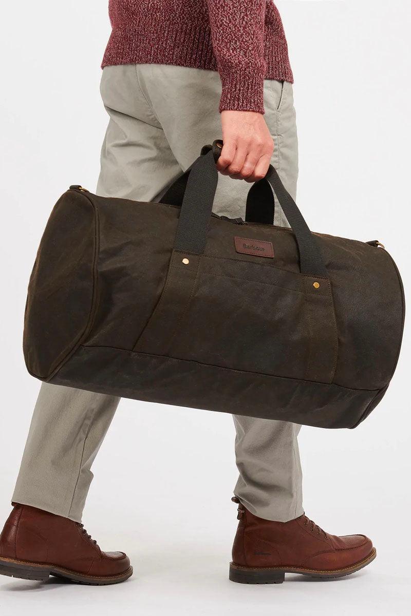 Barbour Explorer Wax Duffle Bag Olive in Black for Men Lyst