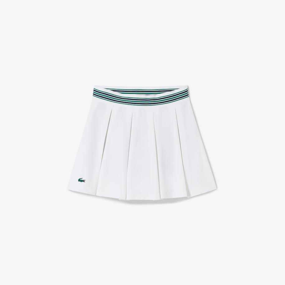 Lacoste Women's Piqué Tennis Skirt With Built-in Shorts White / Green in  Red | Lyst