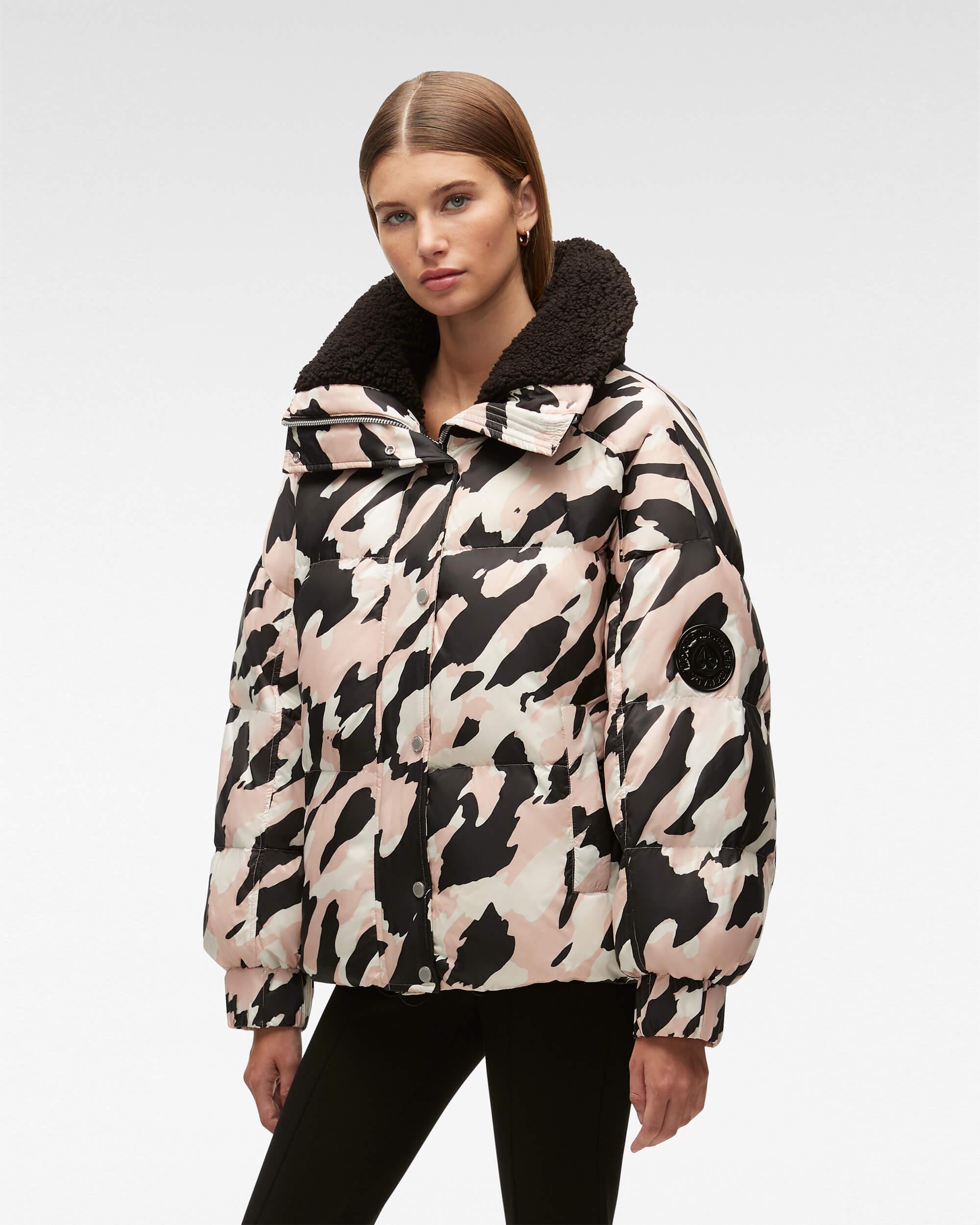 Moose Knuckles Baisley Puffer Rose Smoke Camo in White | Lyst