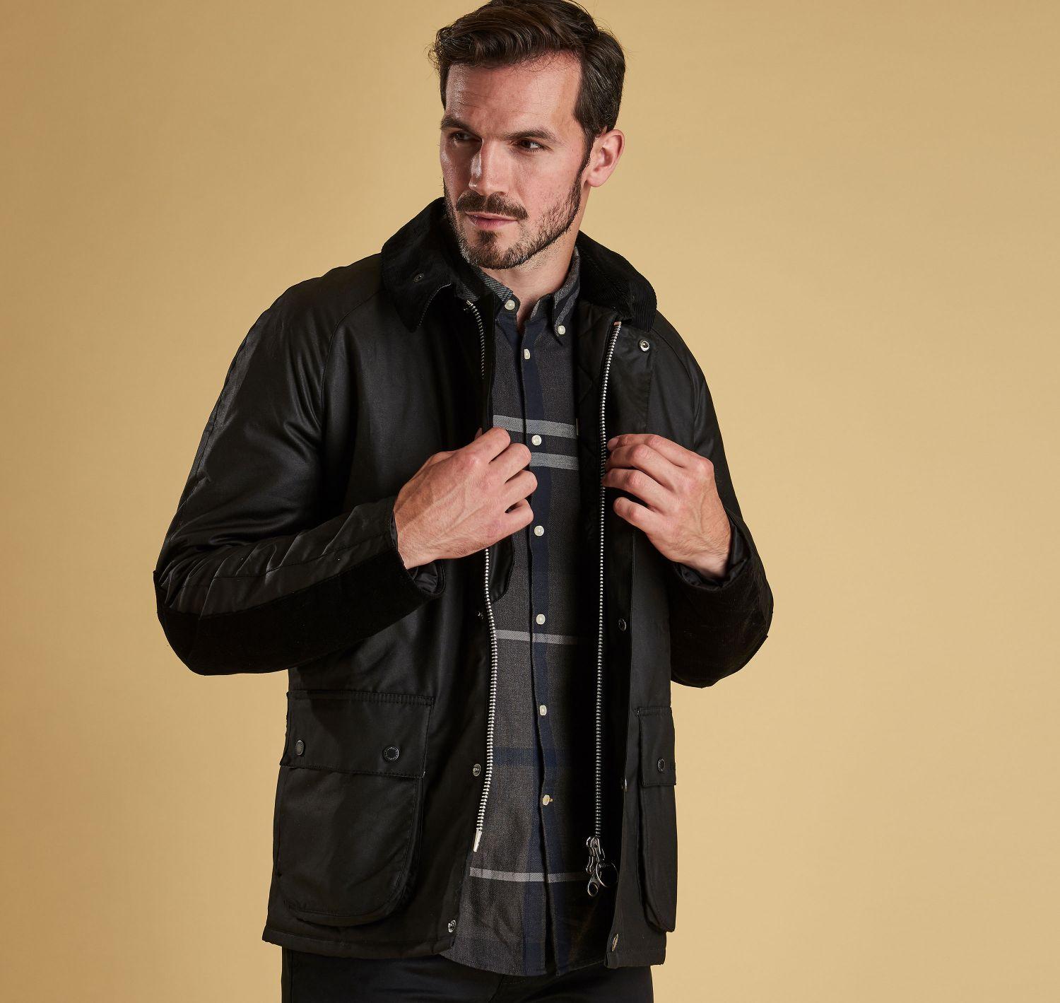 Barbour Strathyre Wax Jacket Black for Men | Lyst