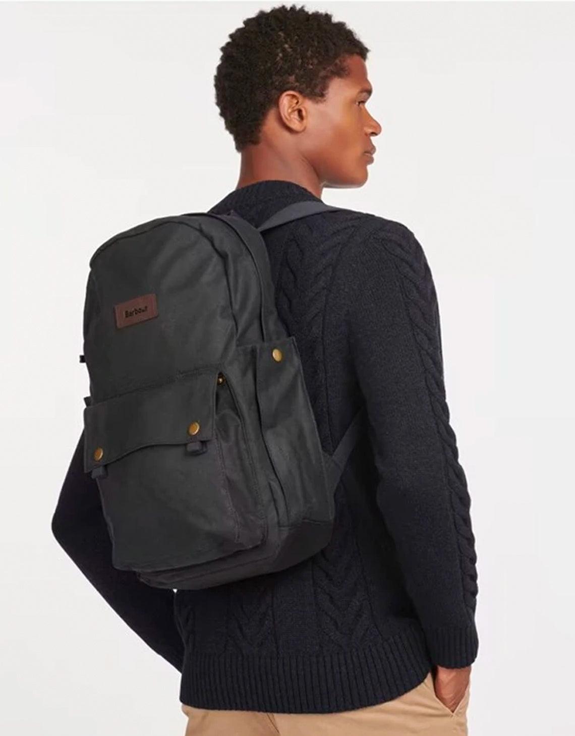 Barbour Explorer Wax Backpack Olive in Black for Men | Lyst