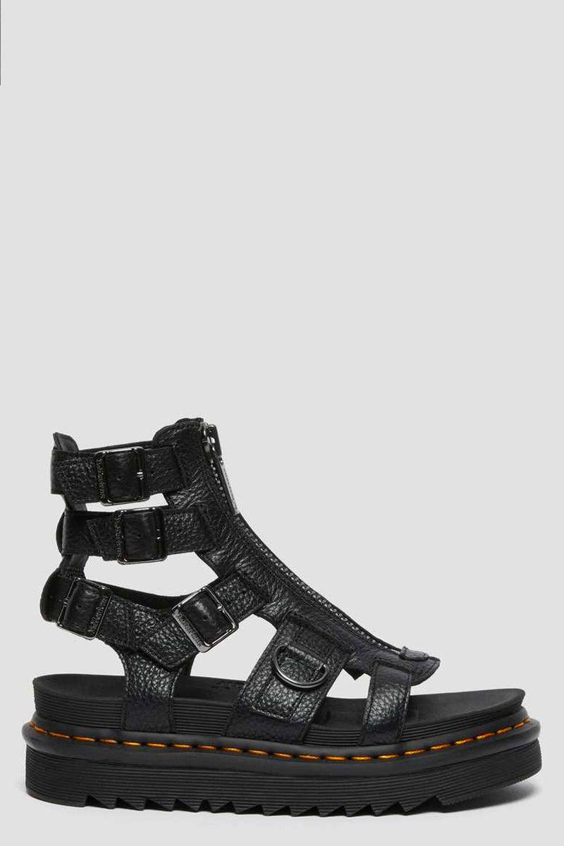 black olson sandals