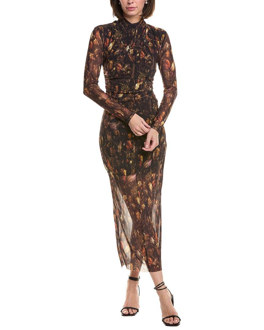 slim fit dress slacks ALL SAINTS ANYA FELINE BROWN LEOPARD PRINT LONG SLEEVED SHIRT DRESS SI –  Whispers Dress Agency