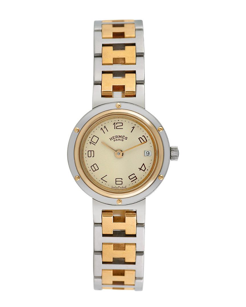 hermes two tone watch