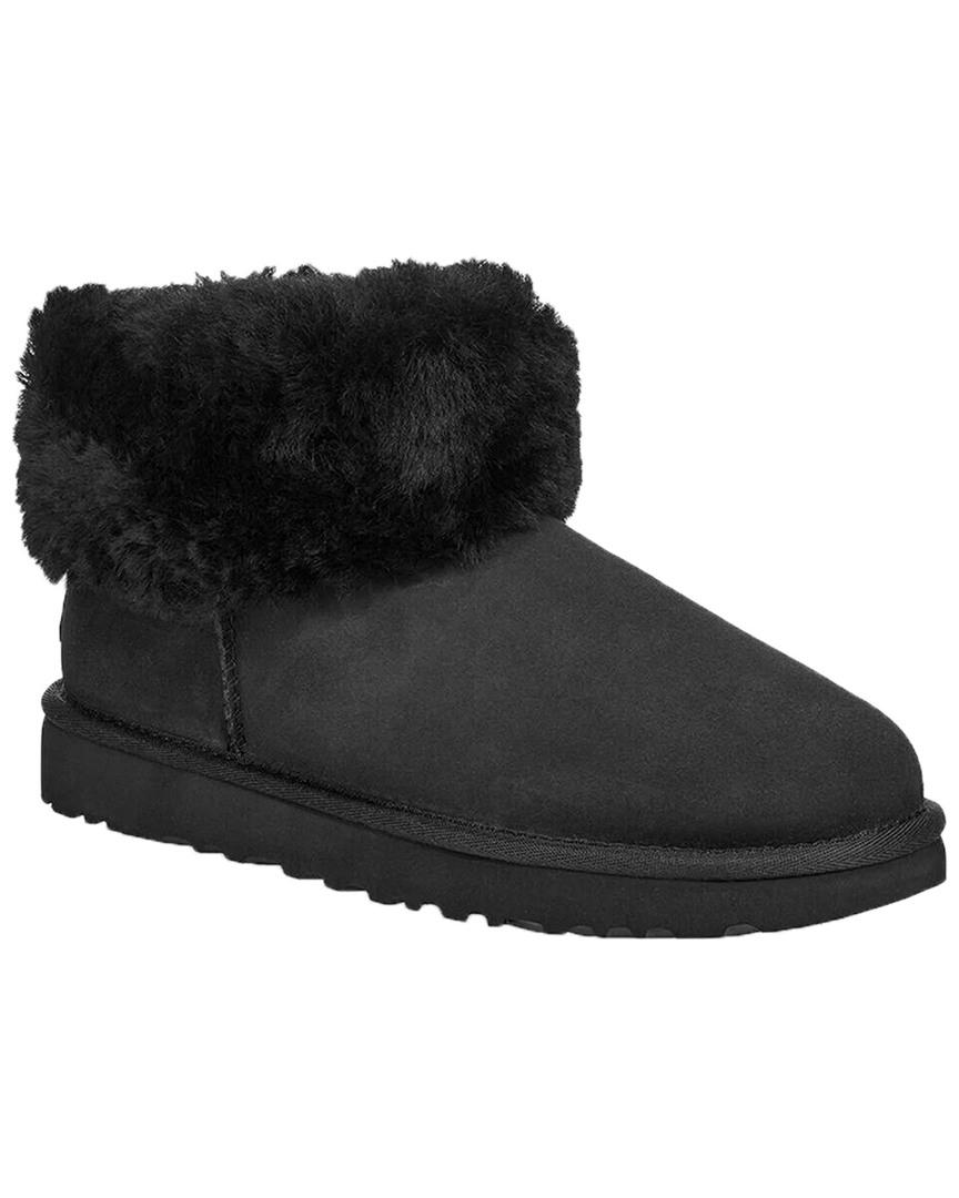 ugg fluff boots black