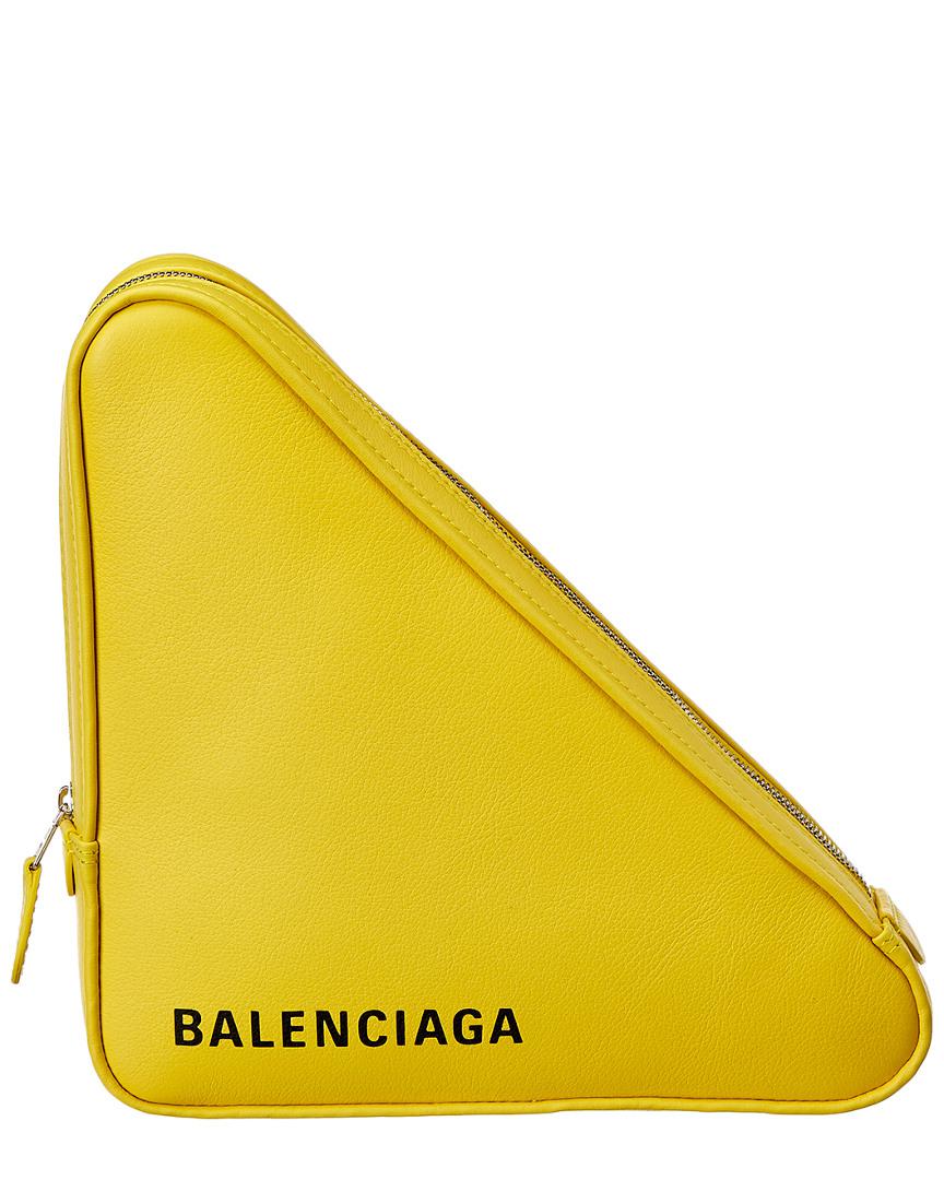 yellow balenciaga purse