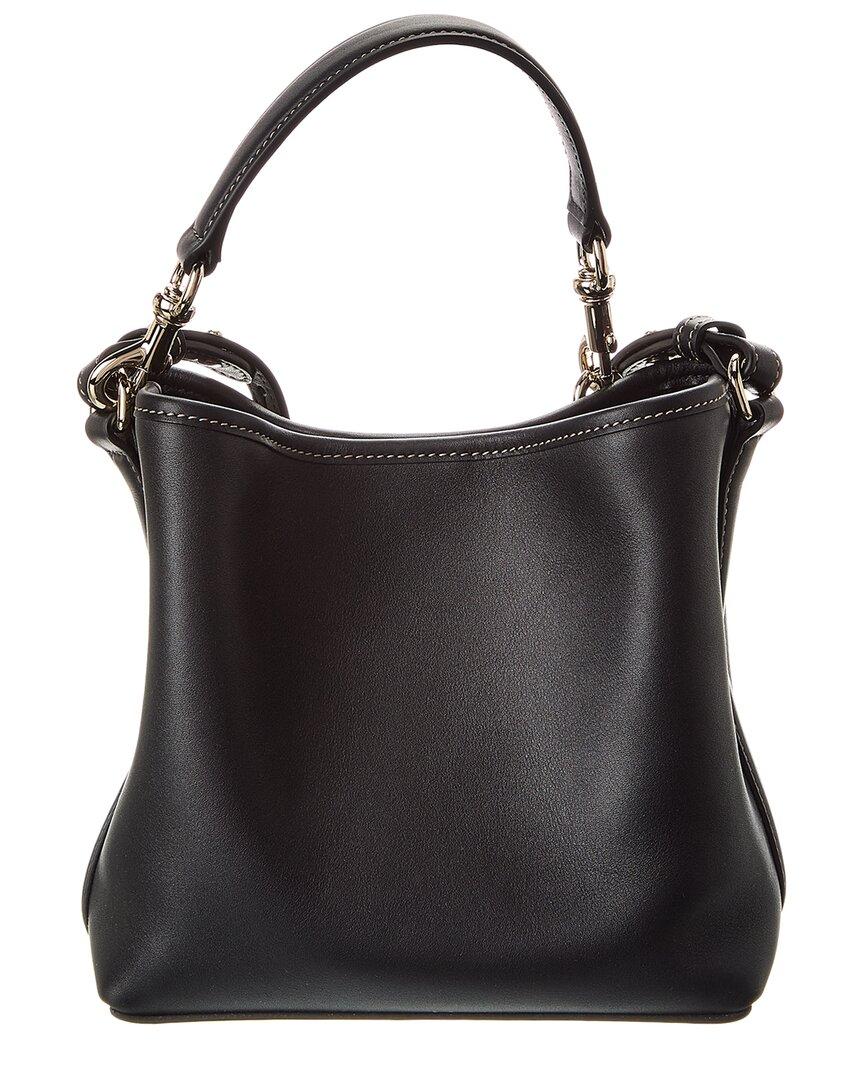 Gucci Gg Mini Emblem Leather Bucket Bag in Black | Lyst