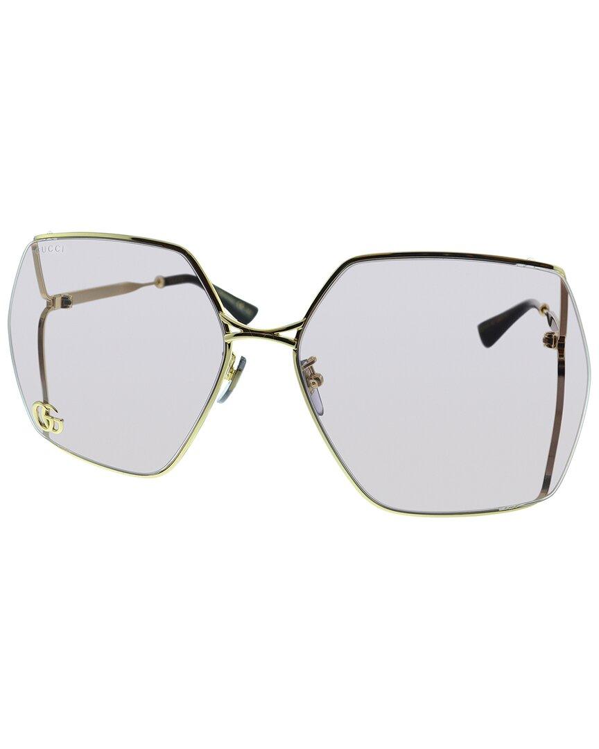 Gucci GG0817S 65mm Sunglasses in Gold (Metallic) Lyst
