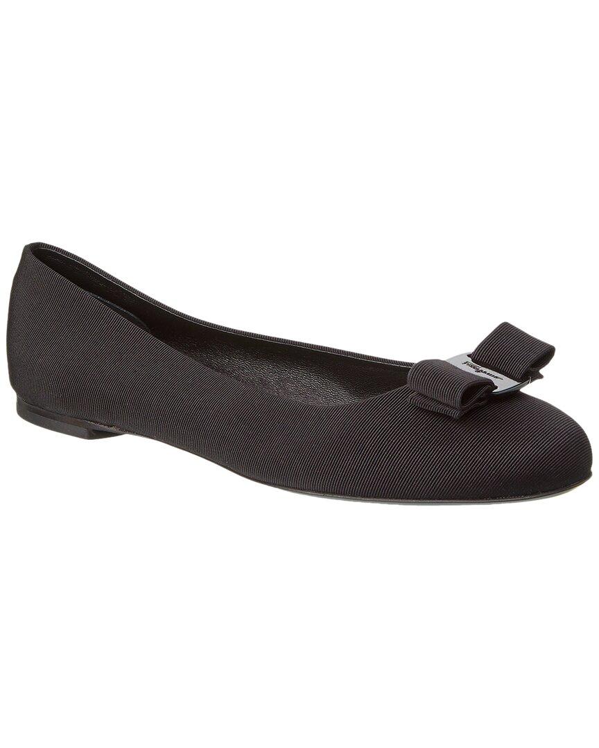 Ferragamo Ferragamo Varina Grosgrain Ballet Flat in Black Lyst