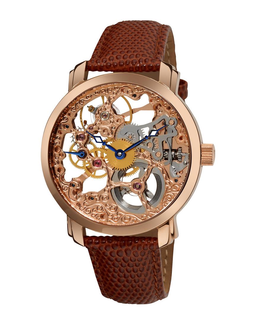 Akribos Xxiv Bravura Davinci Watch in Brown for Men Lyst