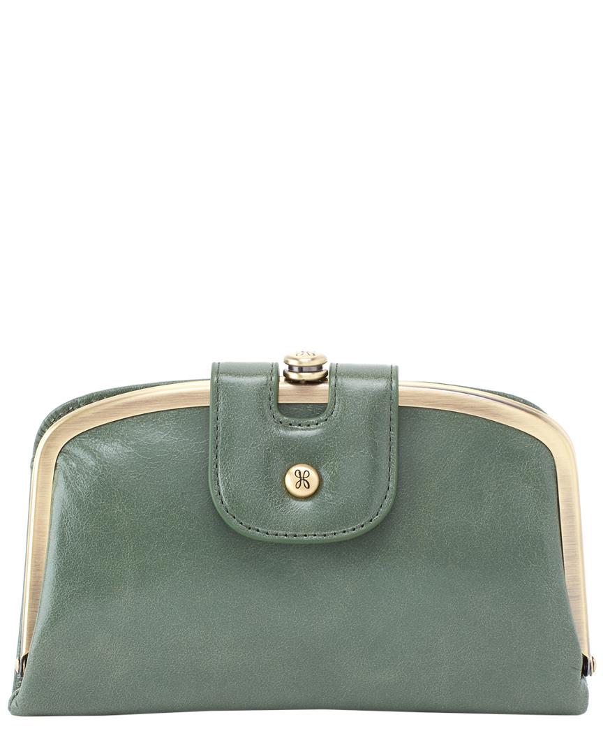 Hobo International Halo Leather Wallet in Green | Lyst