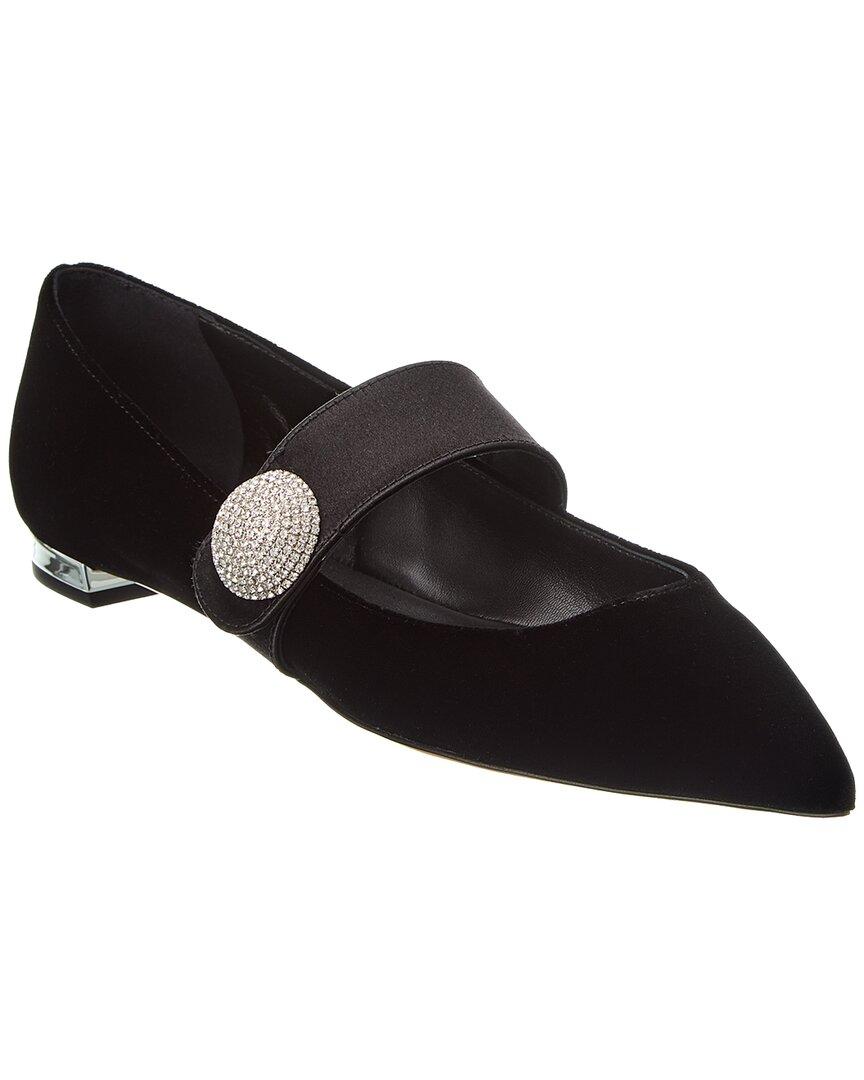 Aquazzura Parisina satin-finish ballerina shoes - Black