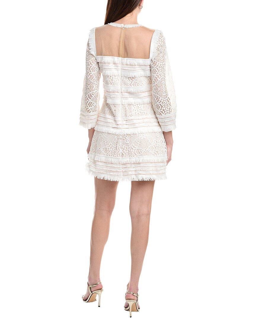 knee length dresses for ladies Tadashi Shoji Women's Rhinestone Embroidered Long Sleeve Cocktail Dress - Natural