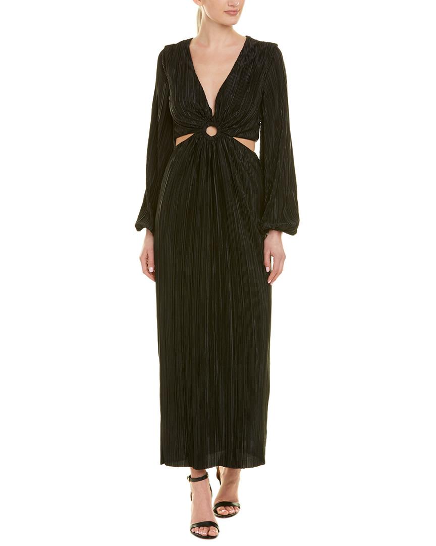 Ronny Kobo Cut-out Maxi Dress in Black 