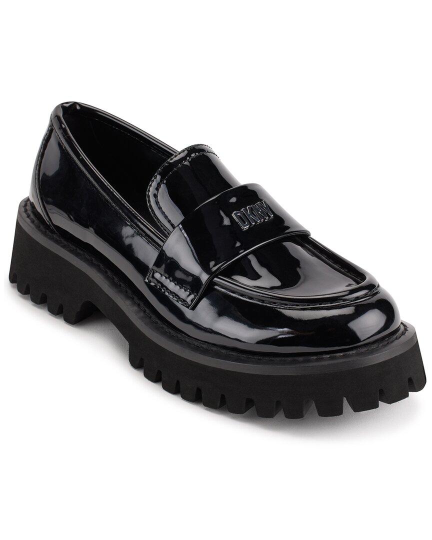 DKNY Gibbous Leather Loafer in Black Lyst UK