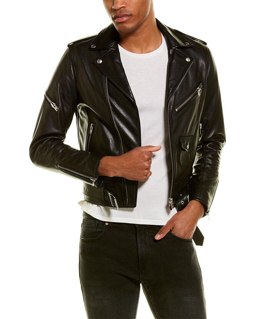 IRO Niele Leather Biker Jacket in Black 