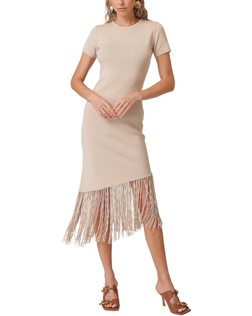Line & Dot Chrysta Asymmetrical Fringe Dress in Natural | Lyst Line & Dot Chrysta Asymmetrical Fringe Dress in Natural | Lyst