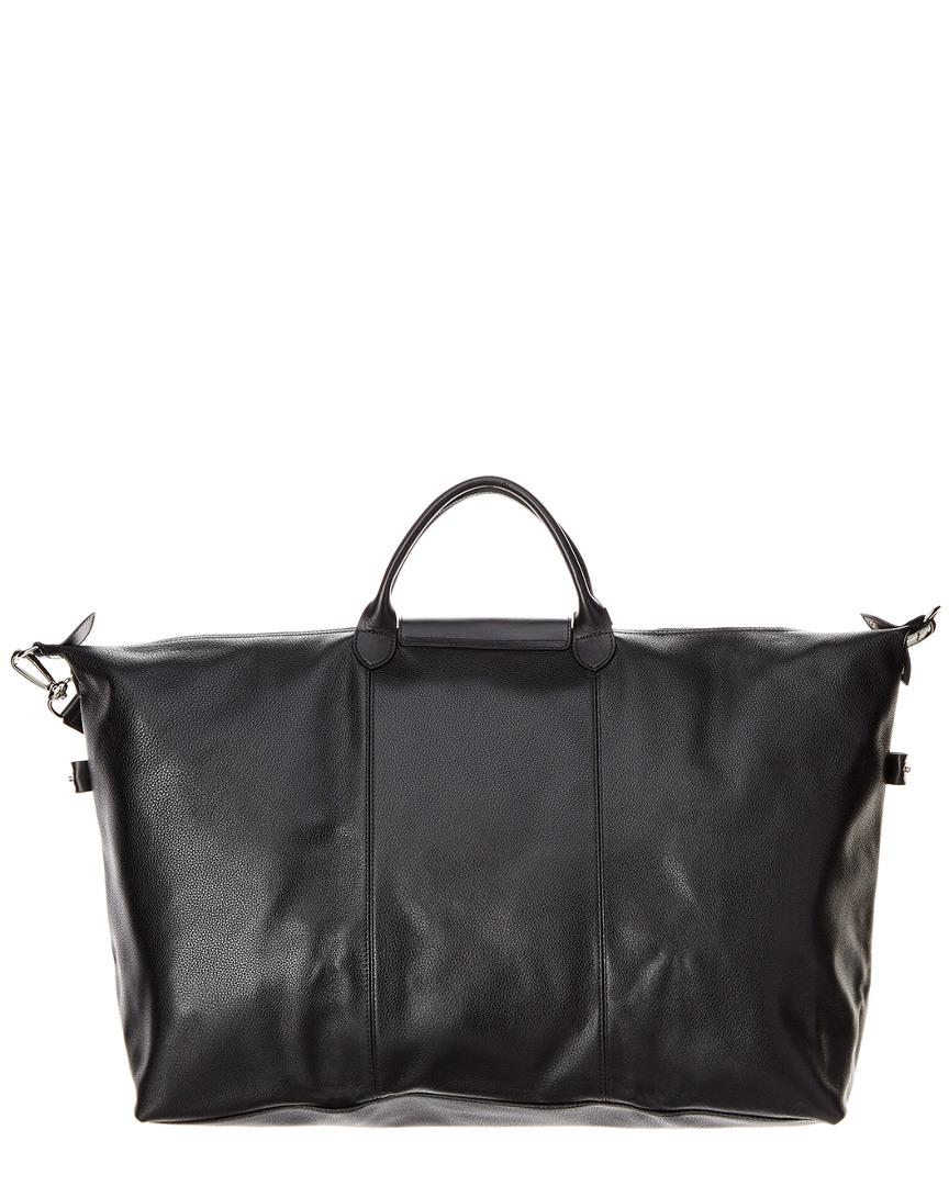 Longchamp Le Foulonne Xl Leather Travel Bag in Black - Lyst
