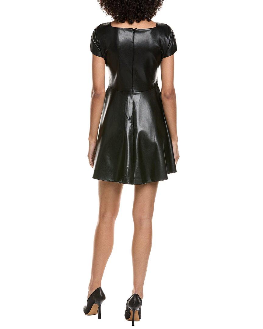 brown leather dress with sleeves Faux Leather Belted Dress with Ruched Sleeves Burnt Orange / XL