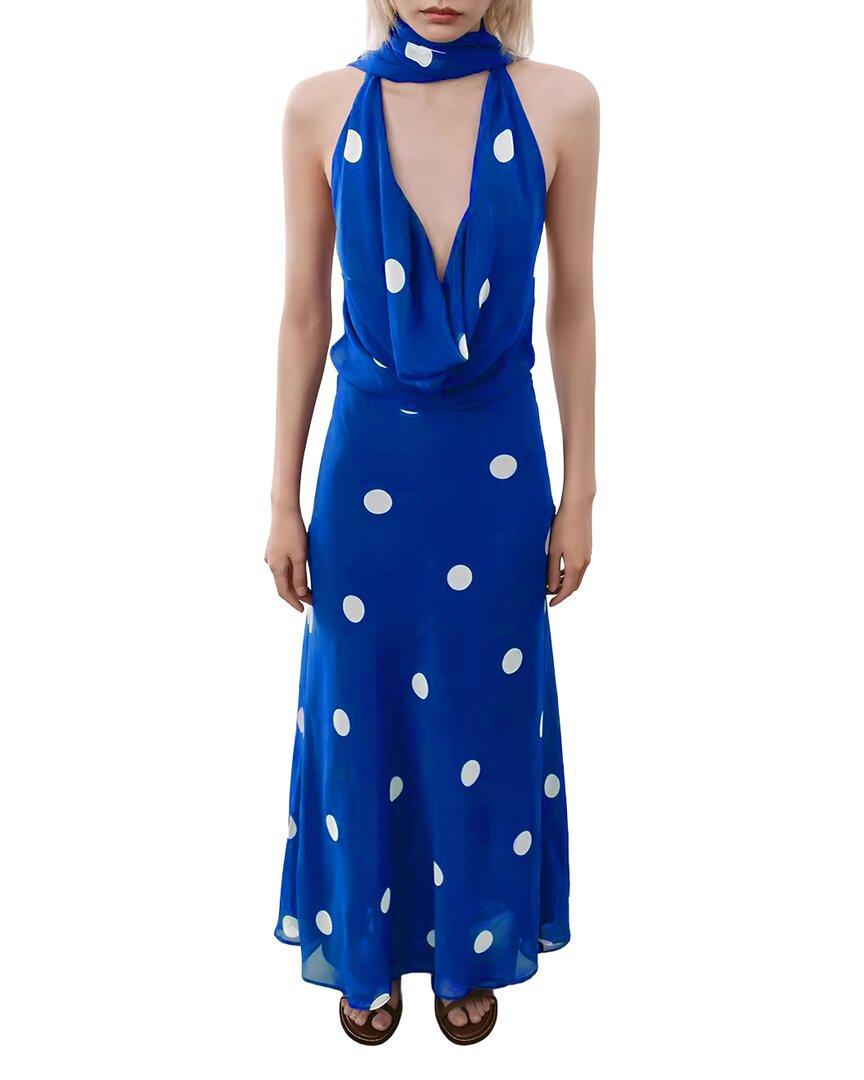 blue maxi shirt dress Baltic Born Womens Aizey Button Up Maxi Dress | Blue