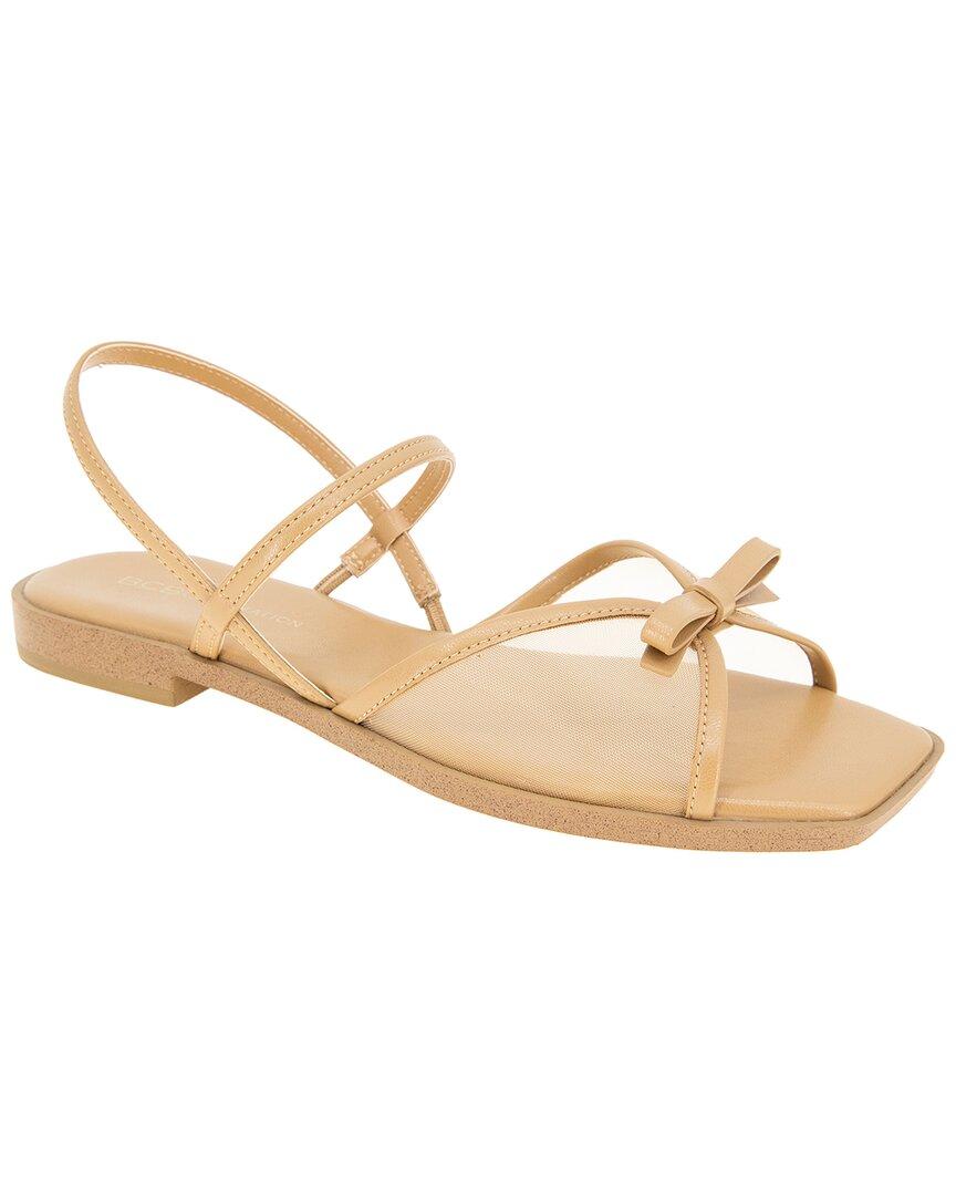 BCBGeneration Women's Letti Flat Sandal – Braided Upper With Toe Ring Detail