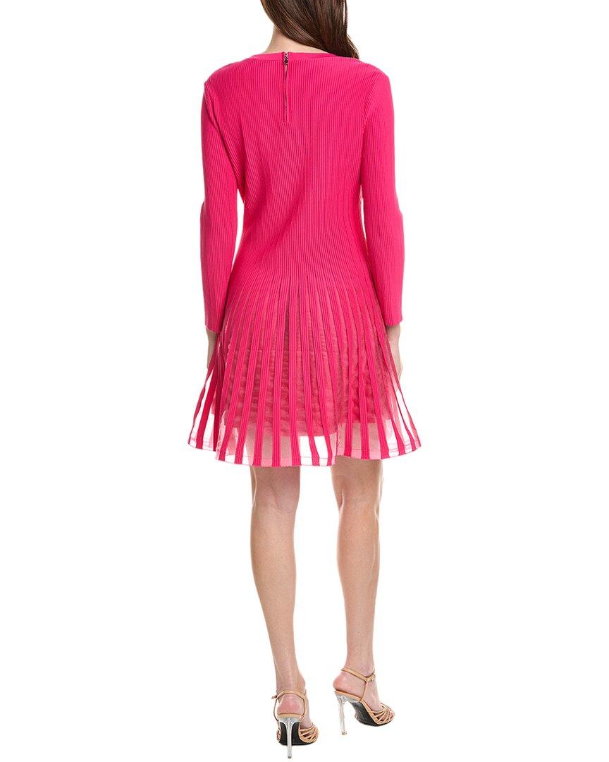 milly tabitha sheer hem mini dress MILLY Tabitha Sheer Godet Mini Dress in Pink