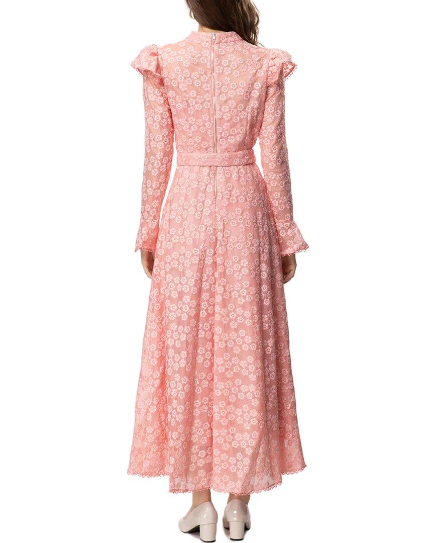 knee length dresses for ladies Lianna Floral Scalloped Trim Tiered Maxi Dress