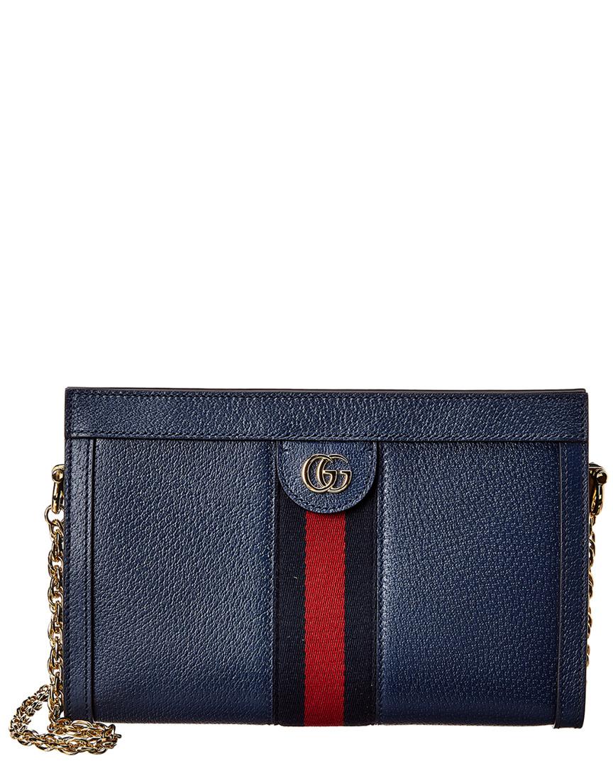 Gucci Ophidia Small Leather Shoulder Bag in Blue Save 14 Lyst