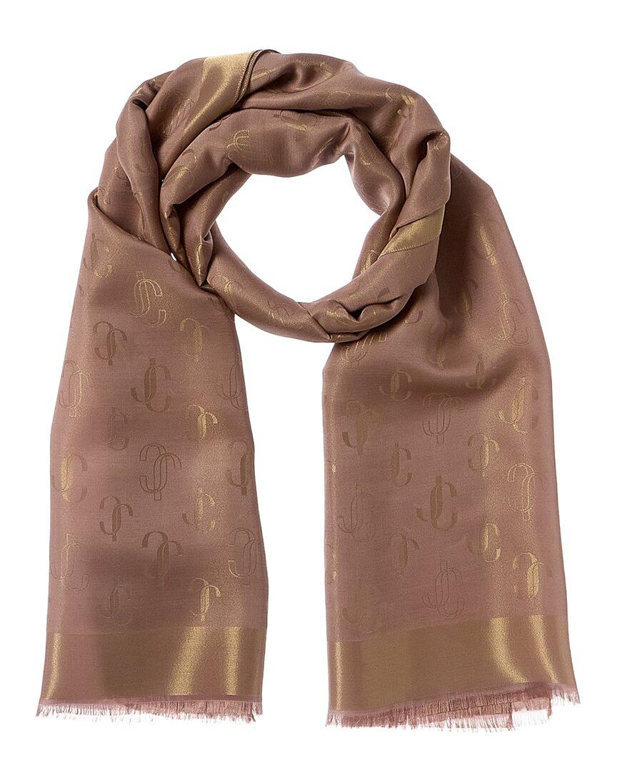 スカーフ Jimmy Choo SCARF (EMANIS728 PAPRIKA) Paprika JC Monogram Silk and Wool Shawl| EMANI | Beach