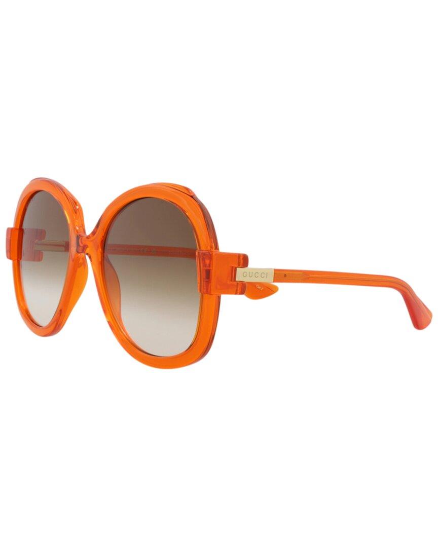 Gucci 57mm Sunglasses in Vibrant Orange Gucci GG0511S 002 Black Square Orange 57-18-140 Non  main image 2