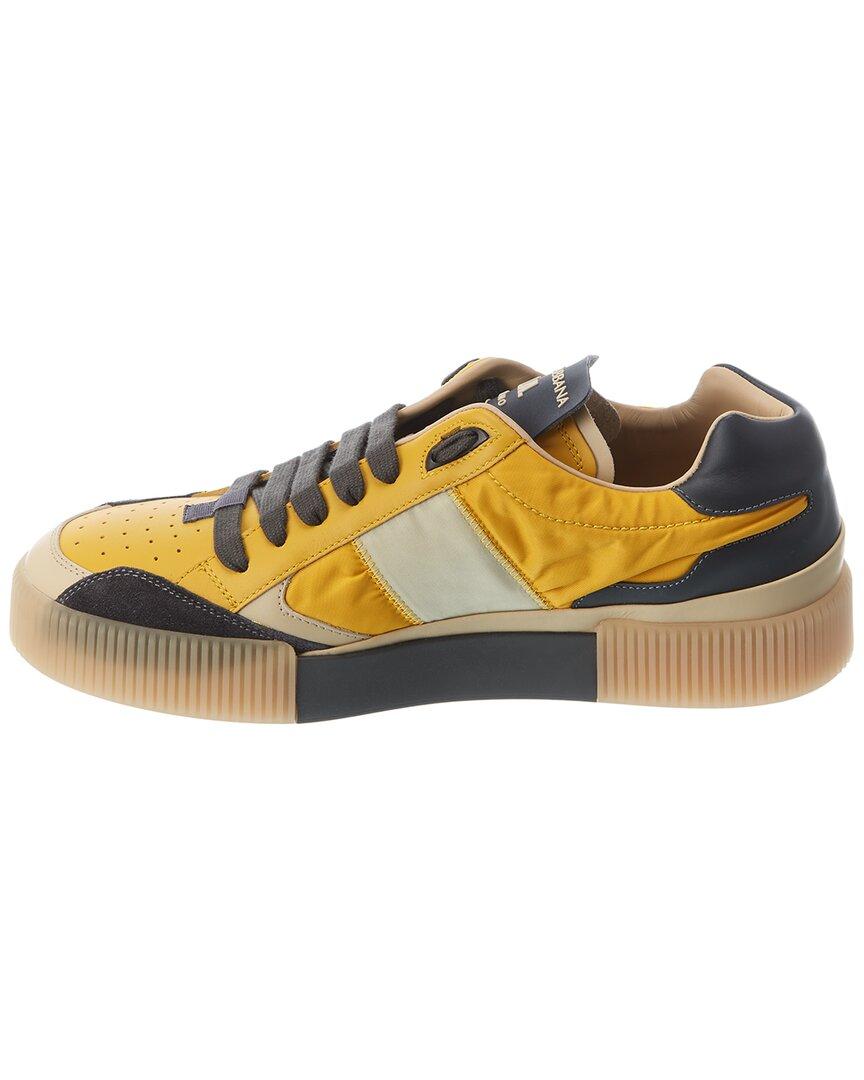 Dolce & Gabbana Synthetic Miami Nylon & Leather Sneaker in Yellow for Men |  Lyst