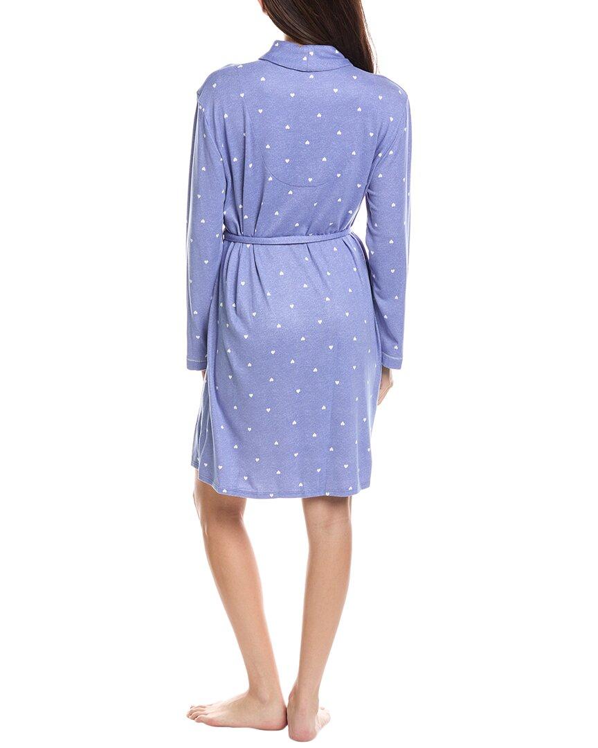 Ellen Tracy Brushed Robe in Blue Lyst UK