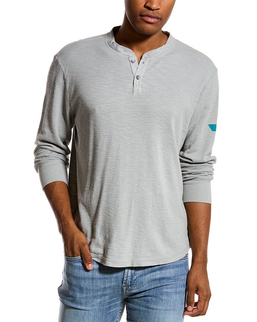 James Perse Slub Thermal Henley in Gray for Men | Lyst
