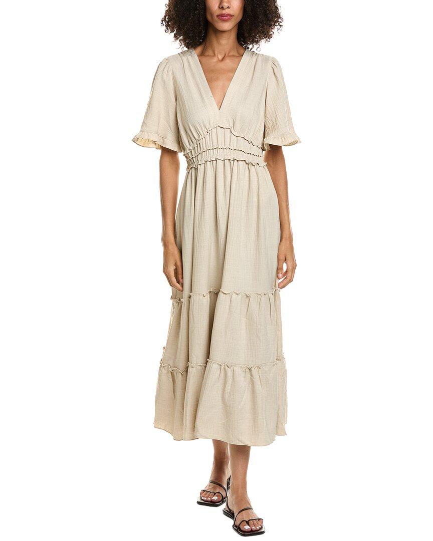 max studio casual dresses Max Studio blue and green floral tiered maxi dress