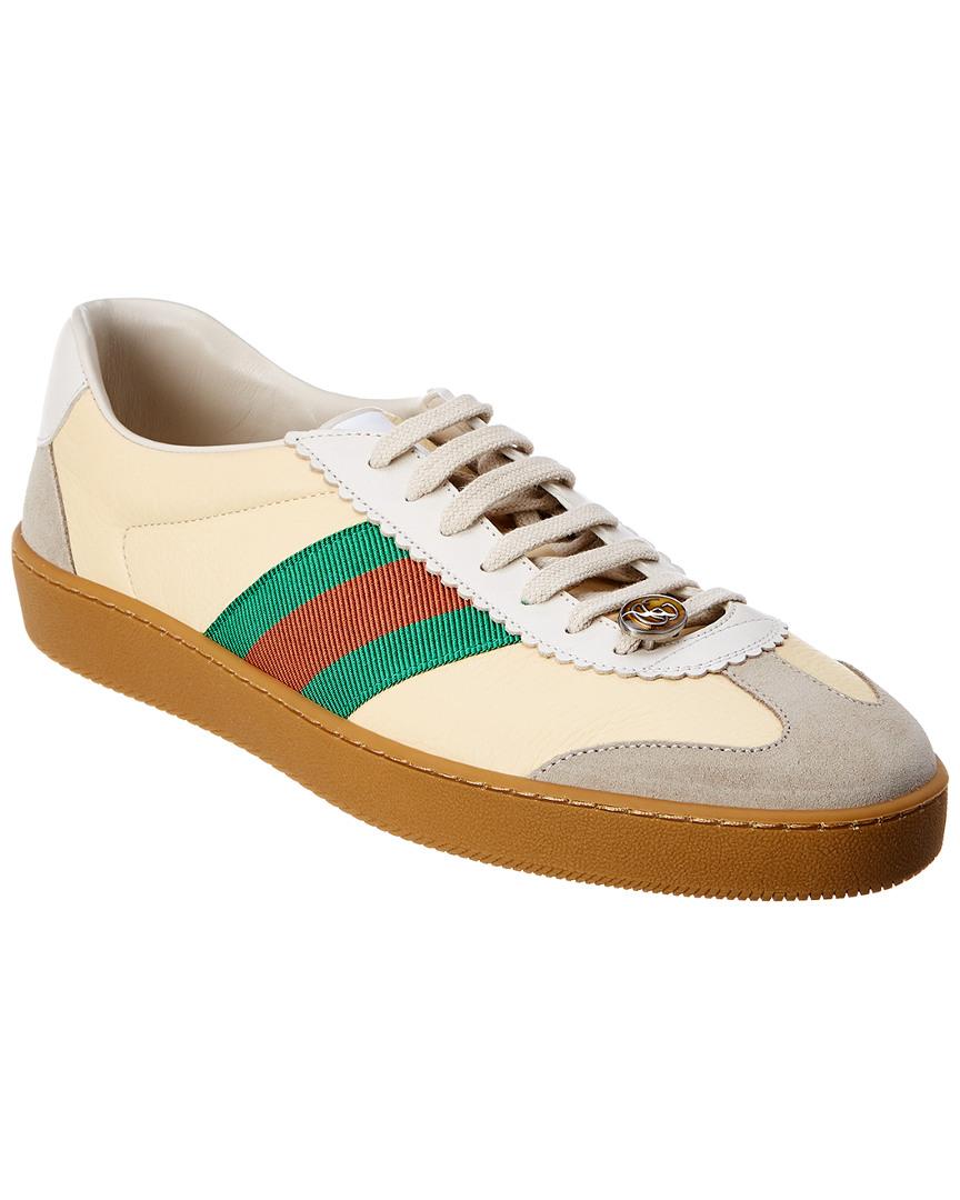 g74 leather sneaker with web