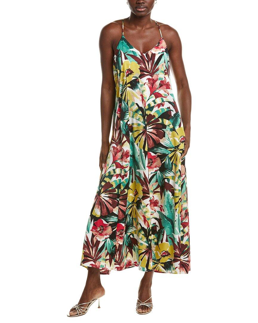 chinese dress ladies Nicole Miller Women's Floral Print Chiffon Tiered Maxi Dress