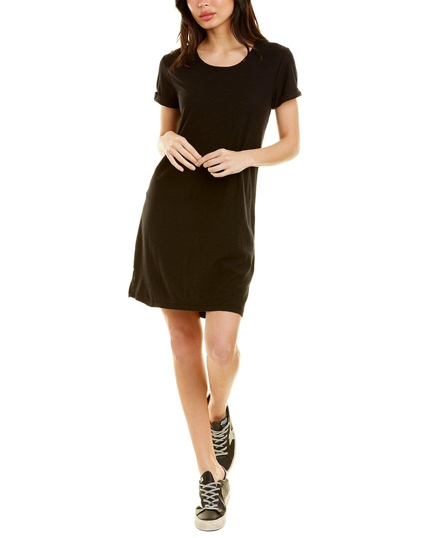 James Perse T-shirt Dress in Black | Lyst
