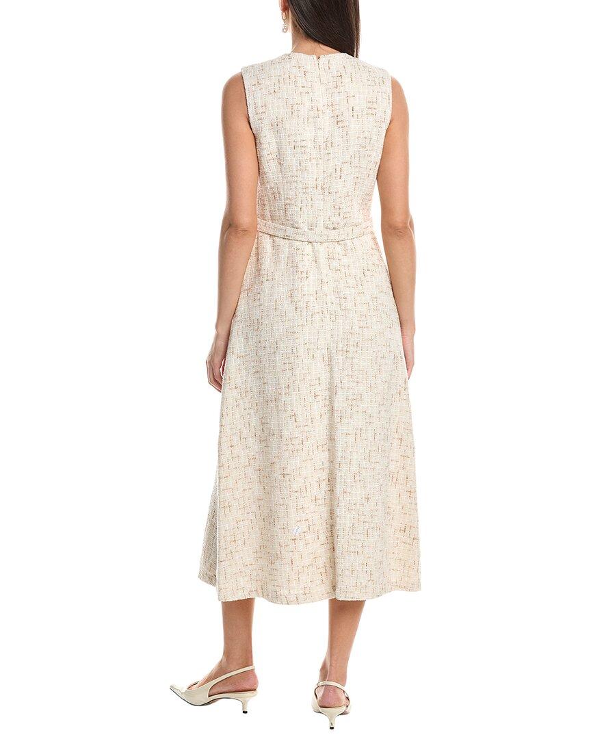 knee length dresses for ladies Anne Klein Red Linen Maxi Dress