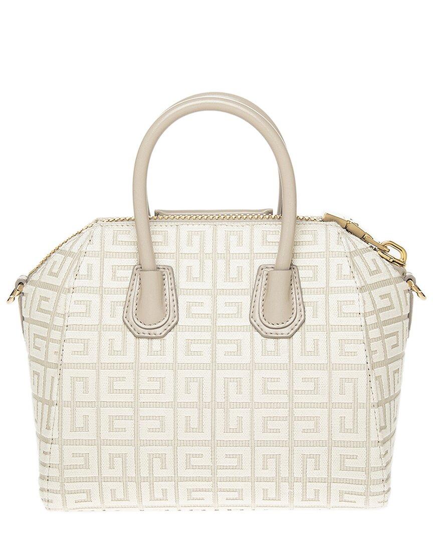 Givenchy Mini Antigona 4g Canvas Leather Crossbody in Metallic