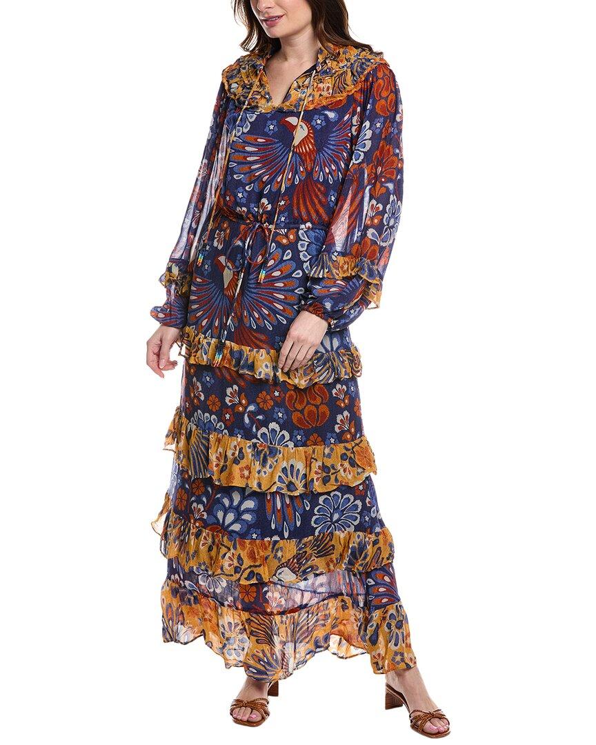 FARM Rio Tiered Maxi Dress in Blue | Lyst