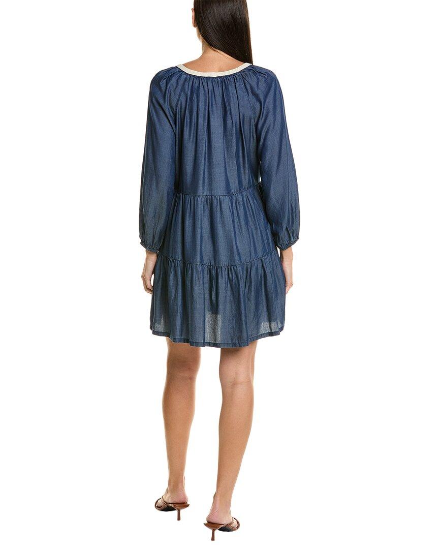 tommy bahama denim dress Tommy Bahama Denim Dress Womens XS Lace Up Chambray Pockets Lagenlook Country
