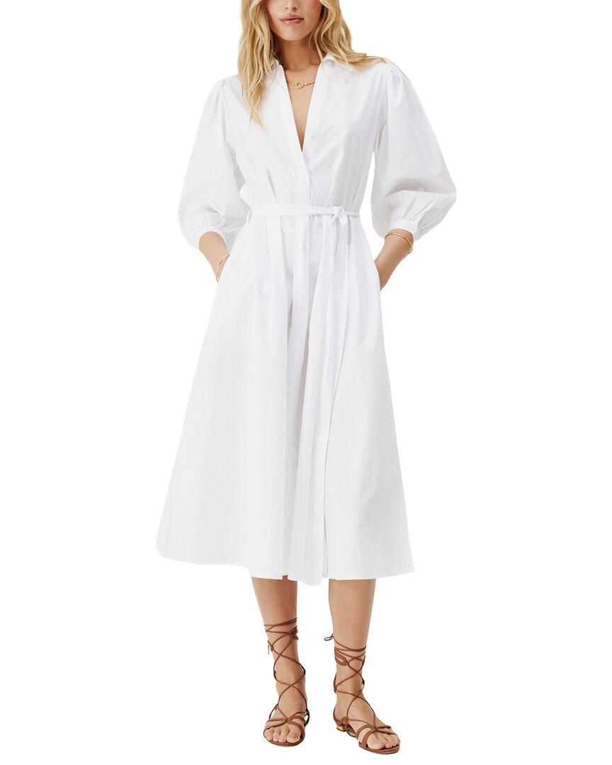 melissa odabash ally embroidered midi dress Melissa Odabash Ally Belted Embroidered Voile Midi Dress In White - 70% Off